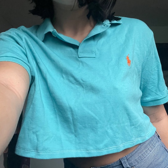 Polo Ralph Lauren Tops - blue ralph lauren cropped polo